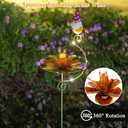 Solar Wind Spinners Outdoor, Gnome Metal Wind Spinner, Solar Powered Kinetic Pinwheels Decorative Windmills for Yard, Lawn, Patio, Garden