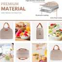 Lunch Bag for Women & Men Adult Insulated Lunch Box, Small Leakproof Cooler Food Lunch Containers Reusable High Capacity Lunch Tote Bags for Work, Travel, Outdoor (KHAKI)