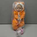 UOFTKIZ Baby Girl Dolls- 17-in Soft Vinyl Limbs and Cloth Body Real Life Baby Doll, Gift for Kids 3+, Grandparents, New-Parents (Yellow Fox)