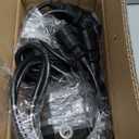 Riakrum 4 Pcs Heated Snow Melting Mats Outdoor, 10 x 15 in Winter Anti-Slip Heated Rubber Mat for Walkways Decks and Sidewalks, Electric Snow and Ice Melting Pads Connection with 9.84 ft Power Cord