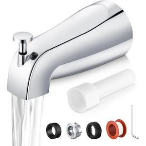 Bathtub Faucet Replacement with Diverter,Easy to Install Tub Spout for 1/2" Copper Pipe,1/2" IPS and 3/4" IPS with Install Tool