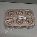 Mini Bundt Cake Pans for Baking, Cake Pan Nonstick, Mini Bundt Cake Molds For Small Individual Cakes, 6 Cavity Cupcake Gold 2 Pack