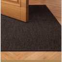 Color&Geometry Ultra-Thin Indoor Door Mat, 32"x48" Low-Profile Non-Slip Entryway Rug with Modern Geometric Texture, Washable Doormat for Indoor Entrance, Front Door, Brown (Rolled-up NO Creases)