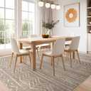 Nakagishi Area Rug 6x9 Living Room: Washable Boho Large Neutral Soft Farmhouse Rugs Stain Resistant Modern Indoor Floor Non Slip Accent Carpet for Bedroom Nursery Kids Playroom Office Dining Room Dorm