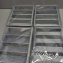 ProCase Stackable Jewelry Organizer Trays for Drawers, Jewelry Drawer Inserts Container Display Case Storage for Earring Necklace Rings Bracelet with Removable Dividers -Grey, 4 Layers