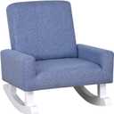 Baby Rocking Chair,Toddler Chair,Kids Chair,Kids Sofa, Shaky Wooden Foot and Linen Fabric,Toddler Rocking Armchair for Boys and Girls Rest (Blue)