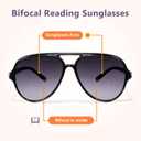 EYEGUARD 3 Pack Retro Aviator Bifocal Reading Sunglasses for Women Men UV400 Protection Classic Square Sun Readers