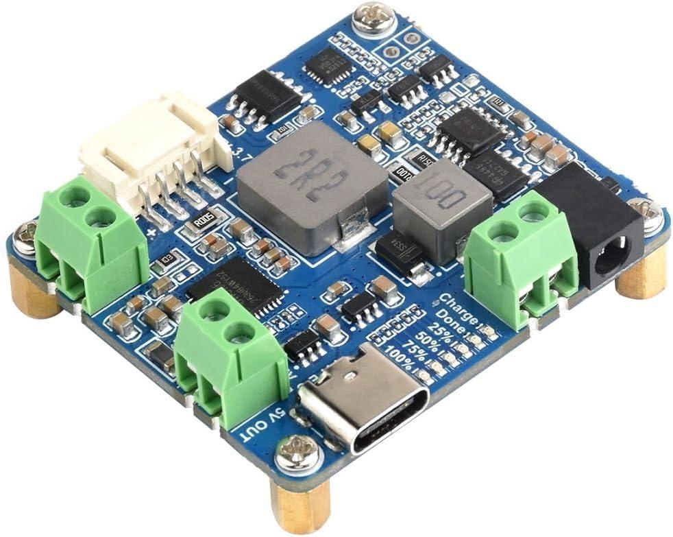 Waveshare Solar Power Management Module (D) for 6V~24V Solar Panel and Type-C Power Adapter,Suitable for Solar-Powered Control System for MCUs/Development Boards Raspberry Pi/Jetson Nano/Arduino