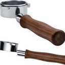 Normcore 54mm Bottomless Portafilter, Naked Portafilter Fits Breville Sage Barista Express Machines, 18g Filter Basket Included, Genuine American Walnut Handle