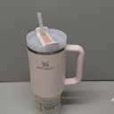 STANLEY Quencher H2.0 Tumbler with Handle and Straw 40 oz Flowstate 3-Position Lid Cup Holder Compatible for Travel Insulated Stainless Steel Cup BPA-Free Rose Quartz 2.0