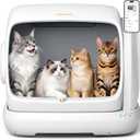 MeoWant Self-Cleaning Cat Litter Box, 106L Extra-Large Space Low Entrance Automatic Cat Litter Box Perfect for Multiple Cats, Safety Sensor, Anti-Pinch, APP Control, Odor Free with Mat & Liner