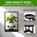 Picture Frame Wall Planters Set of 3, Modern Metal Hanging Shelves for Plants, Rustproof Wall Mount Flower Pot Holder for Indoor Outdoor, Decorative Plant Stand for Living Room Patio, Gold