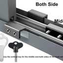 Sliding Window Locks (12 Sets), Security Window Locks with Keys, Adjustable Aluminum Sliding Window Stops, Easy Installation Without Drilling, for Vertical and Horizontal Sliding Windows
