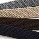 CHAOREN Stretch Belt Men 2 Pack - 1 3/8" Braided Golf Belts For Men - Casual Elastic For Pants and Jeans