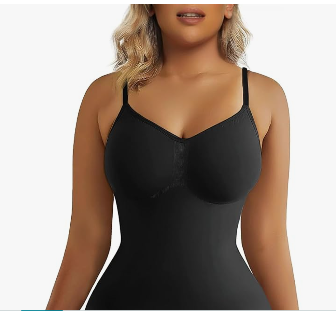 SHAPERX Women's Shapewear Bodysuit Tummy Control Body Shaper Seamless Sculpting Snatched Waist Body Suit Size XS