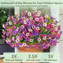 Yastouay 12 Bundles Artificial Flowers for Outdoors, UV Resistant Artificial Outdoor Flowers No Fade Fake Outdoor Flowers Plants for Garden Porch Window Box Pot Planters Decor (Mixing+Fern A)