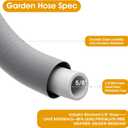 Garden Hose 100 FT, Non-Expanding Water Hose, Ultra-Light & Flexible, Burst-Resistant, Kink-Free, High-Pressure Garden Hose All-Weather Use for Lawns, Gardens, and Outdoor Cleaning (Gray)