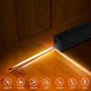GDHOMM Door Draft Stopper, Door Sweep Noise Blocker Door Draft Guard for Bottom of Door Energy Saving Cold Air Blocker Fits 0.5 to 1.7" Gap,Size Adjustable 30" to 36"