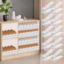 FENRUNXU Shoe Slots Organizer for Closet,24 Pack Shoe Stacker Shoe Rack Organizer for Closet Space Saver Storage Shoe Holder Organization(Transparent)