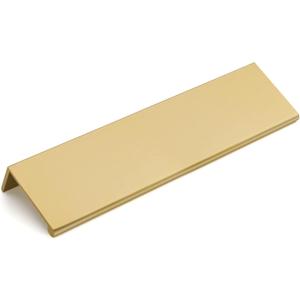 goldenwarm 15 Pack Gold Finger Edge Pulls Drawer Finger Pulls Champagne Gold Kitchen Hardware Handles Bedroom Dresser Drawers,5in Hole Center