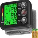 Wrist Blood Pressure Monitor -Bp Monitor, Automatic Blood Pressure Cuff 13.5-19.5 cm, High Accuracy, Backlit LCD Screen - 2 * 99 Sets of Memory for Home/Travel/Office Use