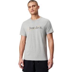 Nike Mens Sportswear Club T-Shirt (Just Do It Swoosh) (Medium, Dark Grey Heather)