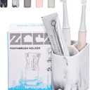 ZCCZ Toothbrush Holder for Bathroom - Perfect Electric or Kids Toothbrush Organizer - Premium White Marble Bathroom Accessory for Modern and Stylish Countertop Storage