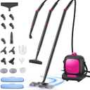 All-in-1 Steam Cleaner with 25 PSI High-Pressure Boiler, 21-Piece Accessory Kit, Portable Handheld & Floor Steamer for Tiles, Grout, Furniture and Car, Chemical-Free Deep Cleaning,3 Colors Selection