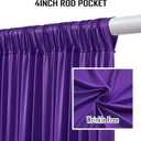 10FTx12FT Purple Backdrop Curtains for Weddings, Birthdays and Photography | 2 Panels 5x12 ft,Wrinkle-Free,Premium Polyester Drapes, Silky Washable, 4 in Rod Pocket for Baby Shower and Receptions, W5' x H12'