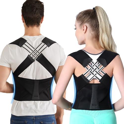 VOKOKOYA Posture Corrector for Women and Men,Adjustable Shoulder Straightener,Back Support Brace,Upper Spine scoliosis, hunchback Size XXL