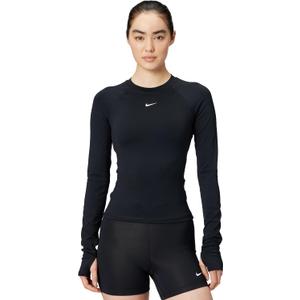 Nike Women's Victory Baselayer Long Sleeve, Black/White, Small