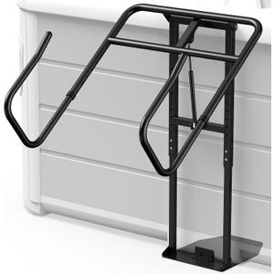 Premium Hydraulic Hot Tub Cover Lift, Upgrade Adjustable U-Arms Spa Cover Lifter for Hot Tub Spas, Black