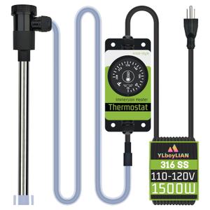 1500W Immersion Water Heater for Hot Tub, Pool, Pond, Baptismal, Inflatable/inground/Above Ground Pool & Bathtub Portable Electric Submersible Water Heater with Thermostat and GFCI