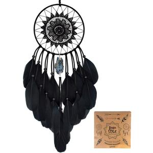 Urdeoms Black Dream Catchers for Bedroom Adults Boys Dream Catcher Wall Decor for Girls Crystals Boho Wall Hanging Decor Teens Room Decoration Festival Gifts Ideas(NO.16)