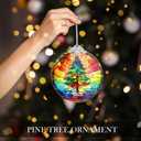 2 x Christmas Tree Ornaments, Stained Glass Effection, 4 Inch Acrylic Ornament, White Elephant Gifts, Holiday Decor, Christmas Ornament 2025, Tree Ornaments, New Year Decorations