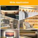 LAFULIT Under Cabinet Lighting Kit - 8 PCS 20 Inch Pre-Cut Strips, 2700K Warm White Flexible LED Strip Lights with Remote and Power Adapter for Kitchen Cabinets, Shelf, Desk, Counter - 13ft