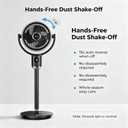 Fan for Bedroom, 3D Oscillating Standing Fans, 100ft Airflow, Quiet Pedestal Floor Fan with DC Motor, 32 Speeds, 3 Modes, Adjustable Height, 12H Timer, Remote Control for Home, Dorm, Office, Small
