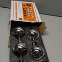 Half Chrome Light Bulb, LED Edison Bulbs 6W(60W Equ),Dimmable G80/G25 Globe Shape, Decorative Half Silver Reflected Bulb,2700K Soft White E26 for Wall Sconce, Vanity, Pack of 4