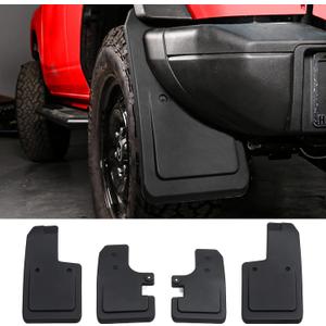 Mabett Mud Flaps for Ford Bronco Accessories 2021 2022 2023 2024 2025 2/4-Door No Punching Required Front and Rear (No Logo)