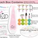Royal Angels Upgraded 21 in 1 Baby Nail Trimmer with Labeled Case, 13 Extra Replacement Pads, Safe Electric Baby Nail File Kit for Newborns & Toddlers, Whisper Quiet Nail Clipper with LED Light (Pink)