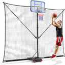 SPOYNAL 10x8FT Basketball Return Backstop Net, Hoop Rebounder