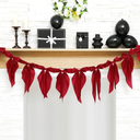 VitalCozy 1 Pcs Black Bow Garland Banner, Halloween Satin Ribbon Hanging Party Bow Garland Decoration for Birthday Wedding Halloween Party Supplies