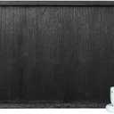 Extra Large Long Rectangle Ottoman Table Tray 40"x20" - Black Rustic Wooden Serving Tray for Farmhouse Decorative Oversized Coffee Table Trays Living Room Kitchen Counter Breakfast