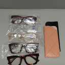 CCVOO 1.5 Stylish Reading Glasses for Women, Stylish Eyeglasses, Blue Light Readers for Women, Cheaters, (A7 Runway Rouge)