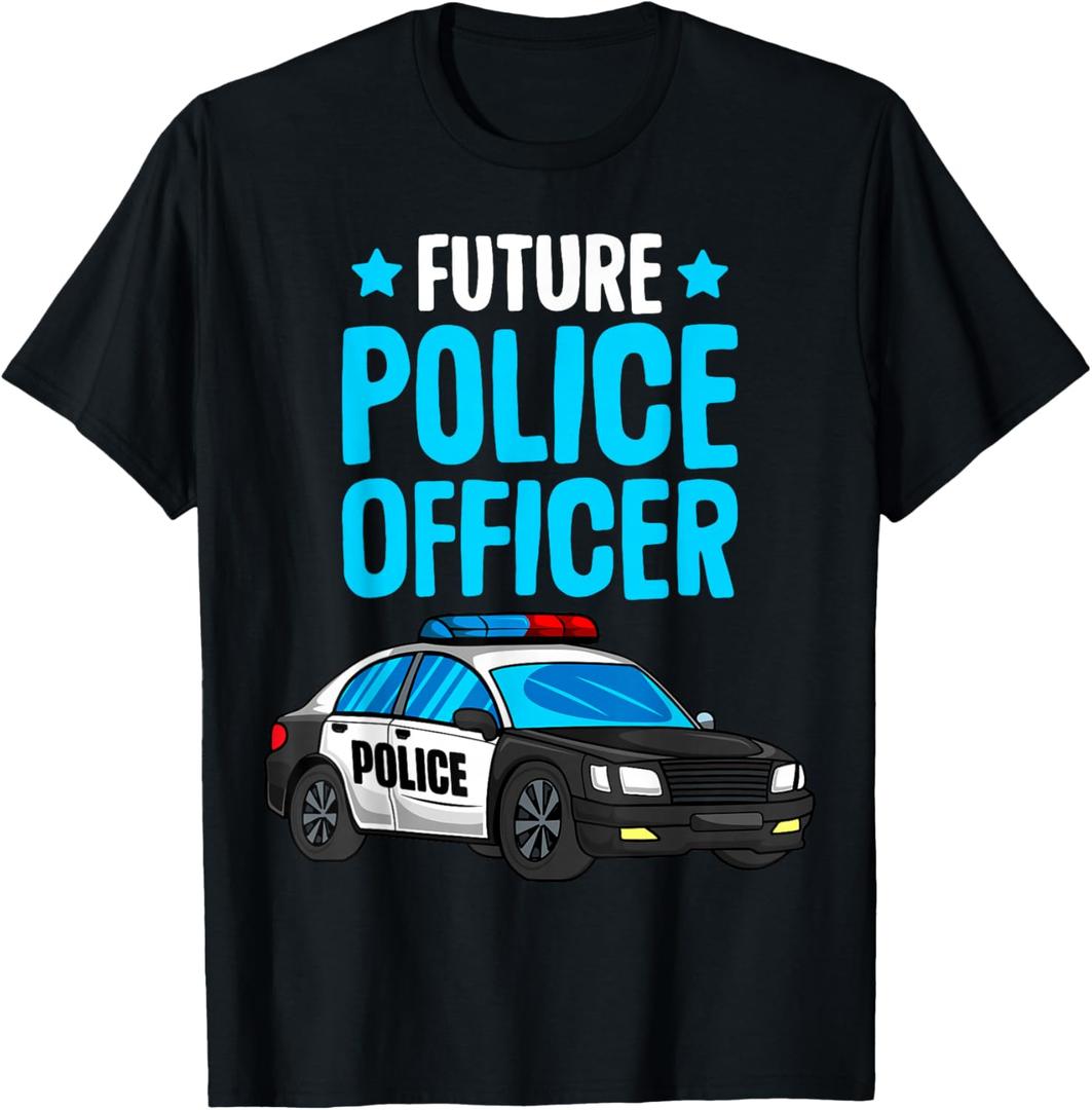 Future Police Officer Policeman Cop Boys Kids Toddler T-Shirt, Size XS