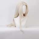 Anime Cosplay Wigs Womens Long Wavy Beige Princess Wig Halloween Costume Party Synthetic Wigs