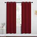 NICETOWN Burgundy Red Blackout Curtains 78 inches Length for Bedroom, 2 Panels, 42" Wide, Thermal Insulated Decoration Drapes for Office Window