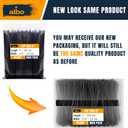 ALBO Zip Ties Black 8 Inch 1000 Pack 40 lb, Long Plastic Cable Ties Thick 0.14 Inch Tie Wraps Heavy Duty UV Resistant Nylon Wire Ties for Indoor and Outdoor
