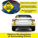 9 x 2-Pack Baby On Board Sign Stickers - Cute & Essential Baby Gift - Bright Yellow, Safety Signs for Car, Truck, Van, Bumper - 5"x5" (Quiet baby-G)