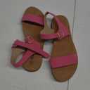 Soda COMPEL-2 KIDS/CHILDREN/GIRLS Casual Open Toe Single Band Fashion Slide Flat Sandal with Adjustable Ankle Strap G Plenty Sandal Pink, 4